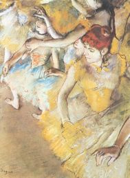 Edgar Degas, Canto do palco durante o bal (detalhe)