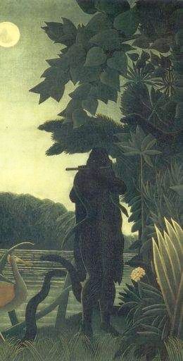 Henri Rousseau, A flautista (detalhe)